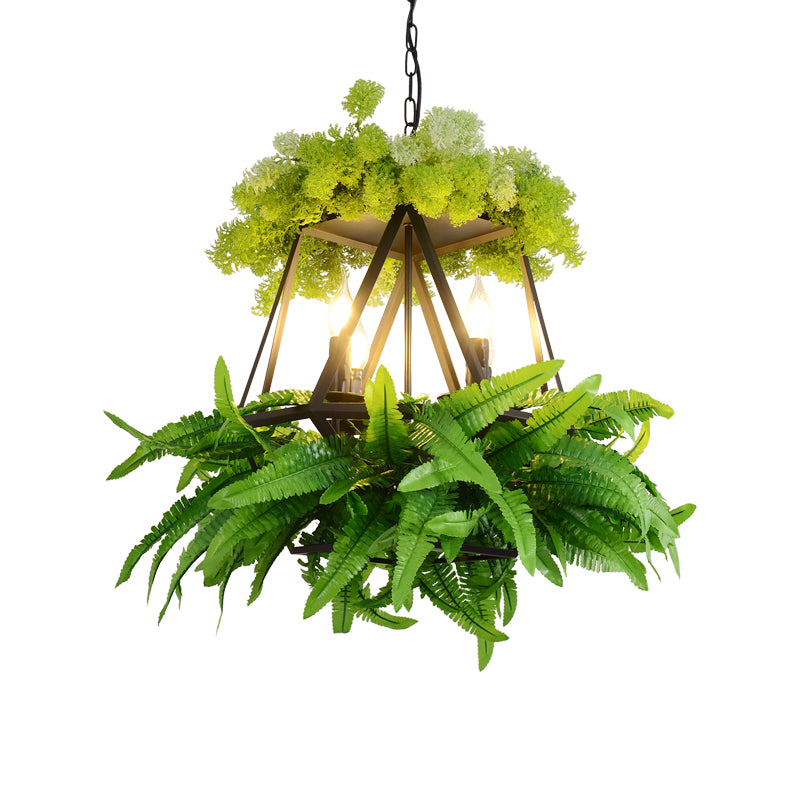 Retro Industrial Dining Room Lamp Clothing Store Restaurant Green Plants Pendant Lights Creative Garden Window Decoration Pendant Lamps