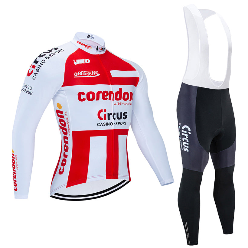 Winter Cycling Jersey Set 2020 Pro Team corendon Thermal Fleece Cycling Clothing Ropa Ciclismo Invierno MTB bike jersey bib pants kit
