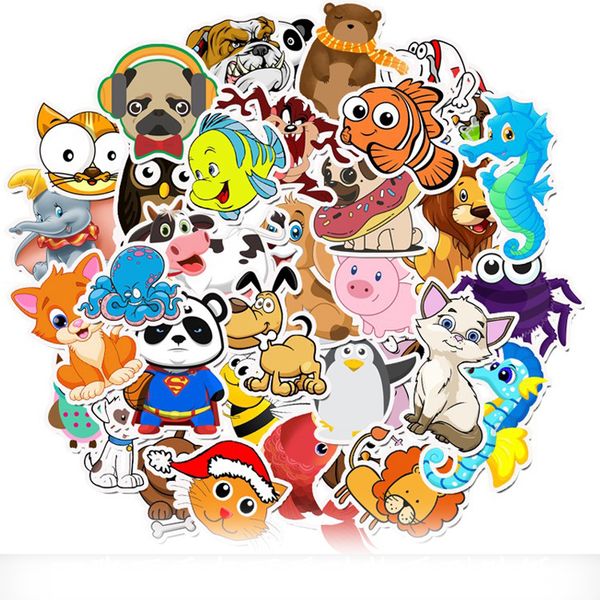 50pcs-Set Cartoon Sticker Animal Crossing Graffiti Octopus Penguin Waterproof PVC Laptop Guitar Skateboard Luggage Cute Stickers Kids Toy