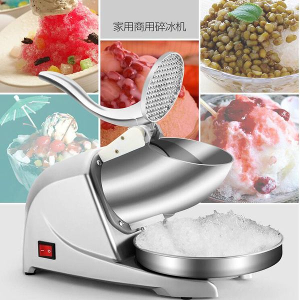 Commercial household electric ice crusher stainless steel snowflake shaved ice making machine razor machine 220V for sale