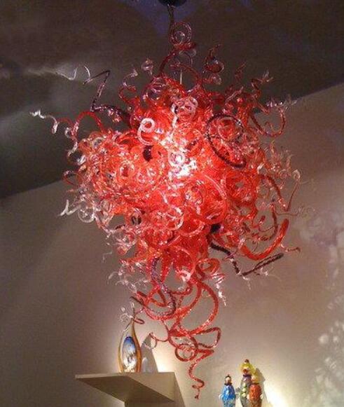 Modern Designer LED Hanging Pendant Lamps Style Hand Blown Glass Suspensions Chandelier Made in China