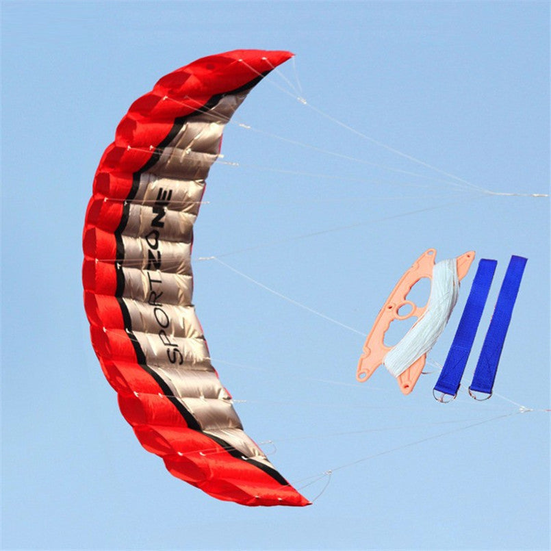 2.5m Dual Line Parachute Kite Software Paragliding Beach Stunt Kitesurf Outdoor Sport Nylon Kids Adult Holiday Gifts