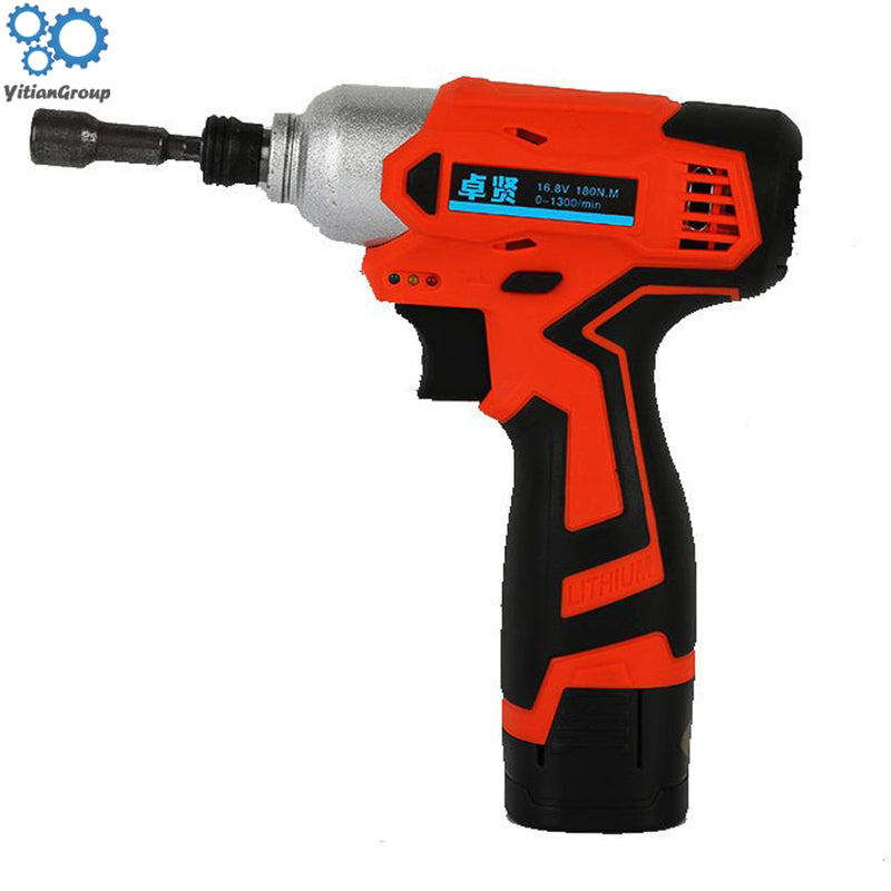 16.8v-3 rechargeable impact driver Lithium battery impact screwdriver Household impact drill electric drill Decoration tool