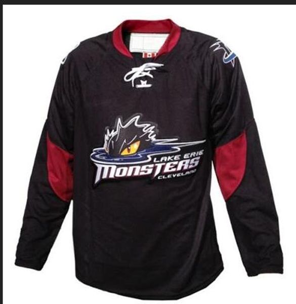 Custom Men Youth women Vintage Customize AHL Cleveland Lake Erie Monsters Hockey Jersey Size S-5XL or custom any name or number