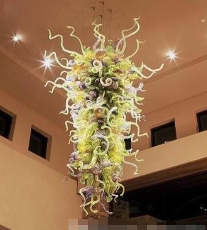Modern Chandelier Large Hand Blown Murano Glass Chandelier Lighting Retro Pendant Lamp E27 Bulbs Edison DIY Lighting Lamps