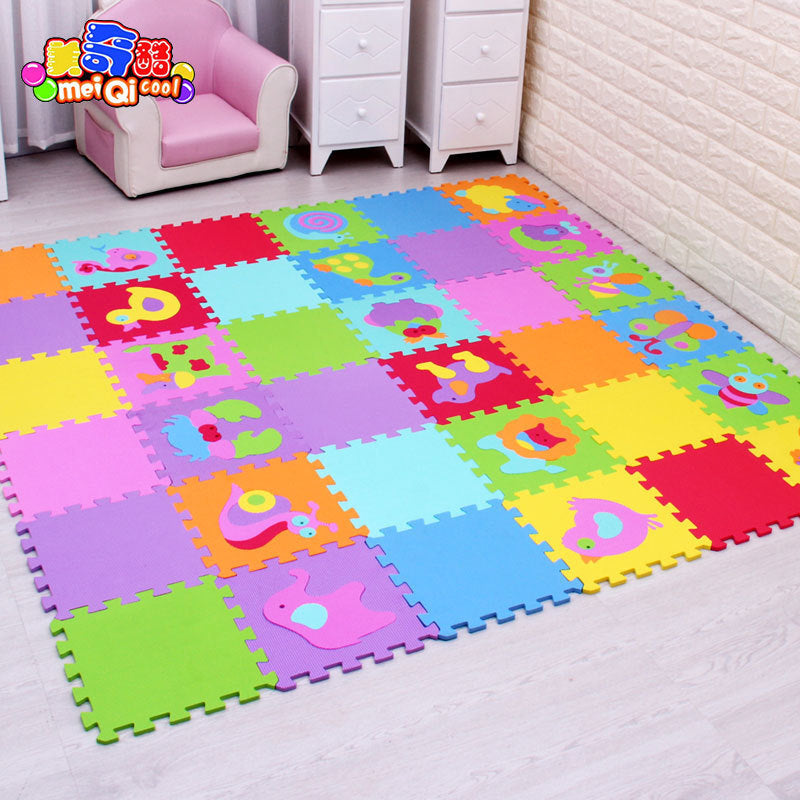 Cartoon Animal Pattern Carpet EVA Foam Floor Puzzles Baby Gym Crawling Mats Factory Price Sale Wholesale 30*30cm 9Or18 pcs-Set