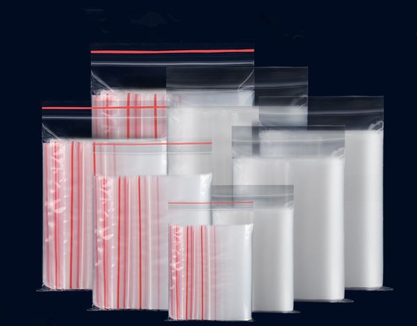 Many SIZES Adhesive Packing Treat Bags Each Side 0.05MM Thickness Self Sealing PE Plastic Bag for Bakery Cookies Christmas Party Decorative