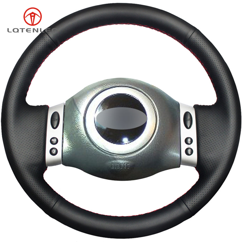 Black Artificial Leather DIY Hand-stitched Car Steering Wheel Cover for Mini Coupe 2001-2006 Mini R50 R53 R60