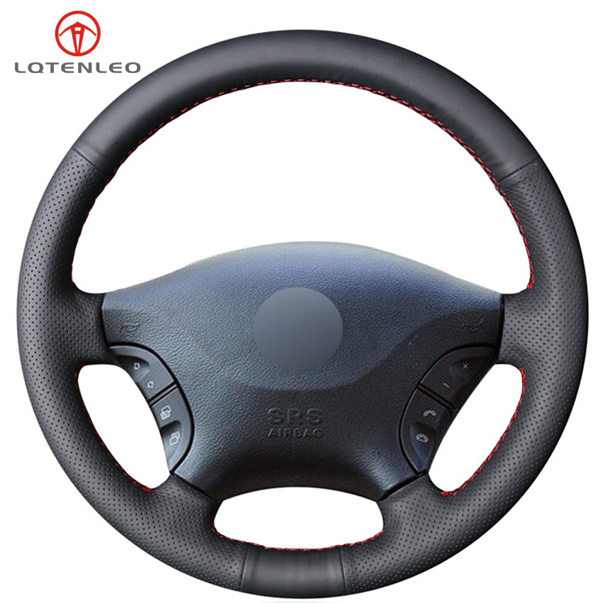 Black Artificial Leather Steering Wheel Cover for Mercedes Benz W639 Viano Vito 2006-2015 Volkswagen Crafter 2006-2016