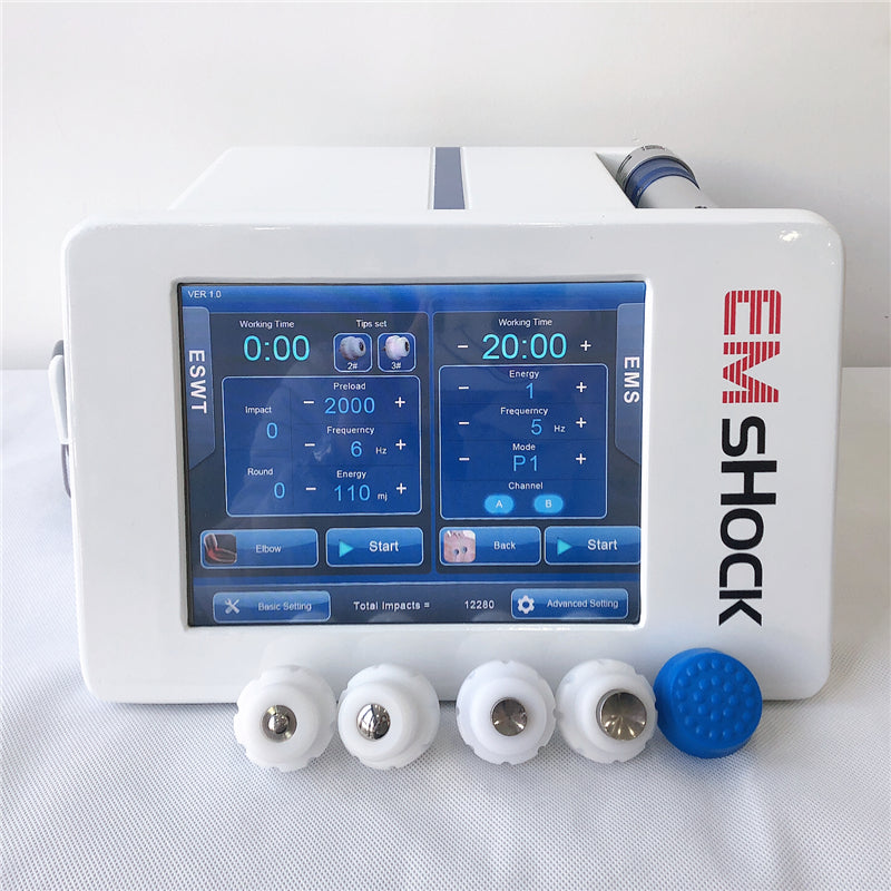 Physiotherapy Equipment Radial Shockwave Therapy Machine Body EMS Massager Muscle Stimulator Electrode Therapy Device For E