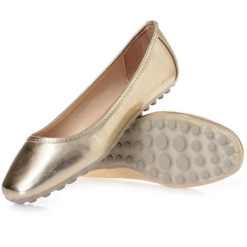 Gold Silver Women Flat Shoes Loafers Slip On Ballerina Square Toe Shoes Moccasins Shallow Single Office Soft Leather Footwear
