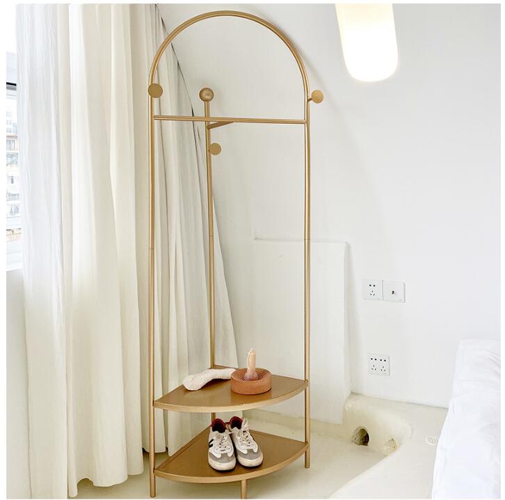 Clothing on the floor racks corner bedroom Furniture hangers corners northern Europe rack