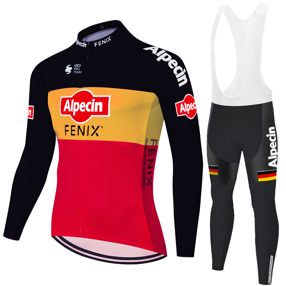 Winter Cycling Jersey Set 2020 Pro Team Alpecin Thermal Fleece Cycling clothing Warm MTB bike jersey bib pants kit