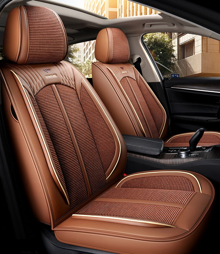 Universal Fit Car Interior Accessories Seat Covers For Sedan PU Leather Adjuatable Five Seats Full Surround Design Seat Cover For SUV BM004