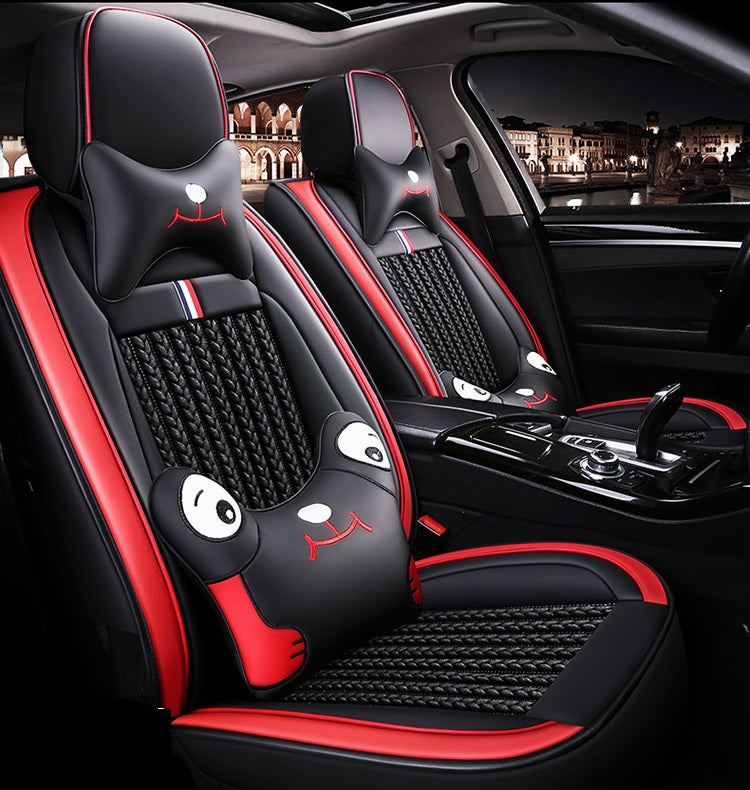 Universal Fit Car Interior Accessories Seat Covers For Sedan PU Leather Adjuatable Five Seats Full Surround Design Seat Cover For SUV LY005