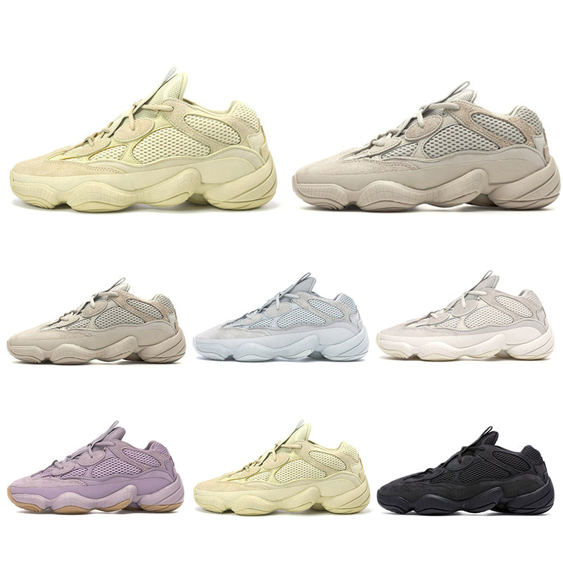 New 500 Running Shoes Soft Vision Bone White Moon Yellow Utility Black Blush Salt Mens Womens Trainers Sports Sneakers Size 36-45