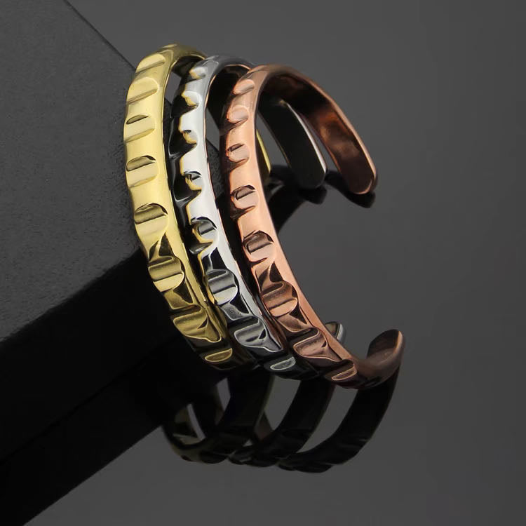 stainless steel jewelry designer bracelet saw blade opening bracelet mens gold bracelets bangles fashion cuff bracelet