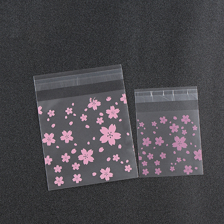 Cherry blossoms Print Clear Self Sealing Cookie Bags for Candy Packaging Opp Plastic Treat Bag Wedding Birthday Gifts Giving Favors 122021