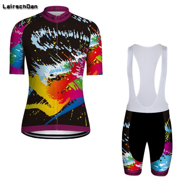 SPTGRVO LairschDan 2020 Pro Team Women&#039;s Summer Breathable Short Sleeve Cycling Jersey Kit Ropa Maillot Mtb Bicycle Clothing Set