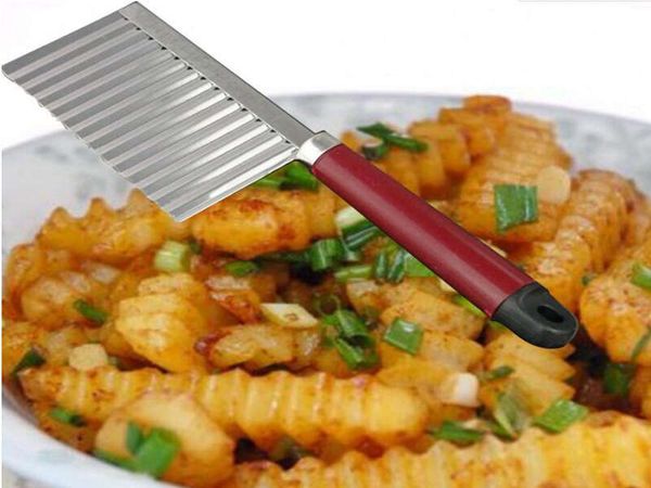 Kitchen Vegetable Potato Carrot Chip Blade French Fries Cutters Potato Dough Waves Crinkle Slicer