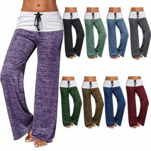 Women&#039;s Designer Yoga Pants Quick-drying Sweatpants Outdoor Casual Wide-leg Pants with Waistband Pants In The Middle New