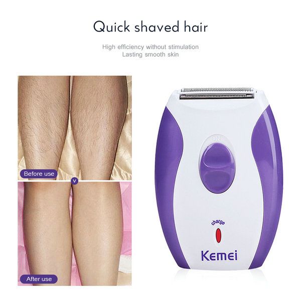 Kemei KM-280R Fast Shipping Women Rechargeable Epilator Portable Feminine Electric lady Shaver Hair Removal Shaving Machine
