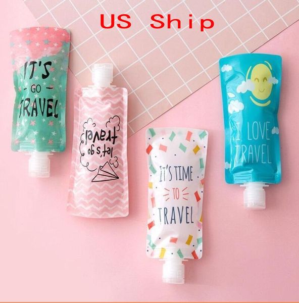 25ml-90ml Travel Bottle Cosmetic filling pvc bag portable Packing bag hand sanitizer Shampoo Makeup fluid liquid bottle packaging bottle