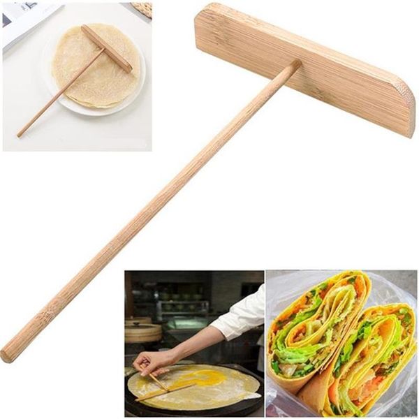 New Chinese Specialty Crepe Maker Pancake Batter Wooden Spreader Stick Home Kitchen Tool DIY Restaurant Canteen Special Supplies