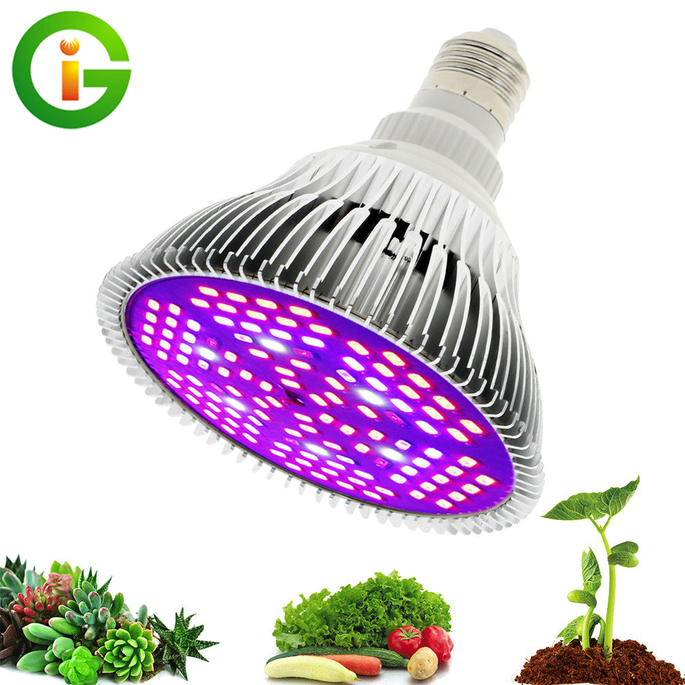 Bulbs Hydroponics Flowers Plants Growth Lamp 30W-50W-80W Grow Light Full Spectrum E27 LED Growing Bulb for Indoor LED009