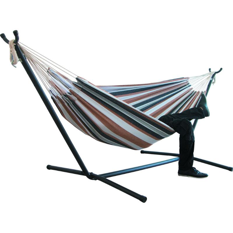 Camp Furniture Indoor Ourdoor Comfort Durability Yard Striped Hanging Chair Large Hammocks Canvas Stripe Bed Hammock Support Drop