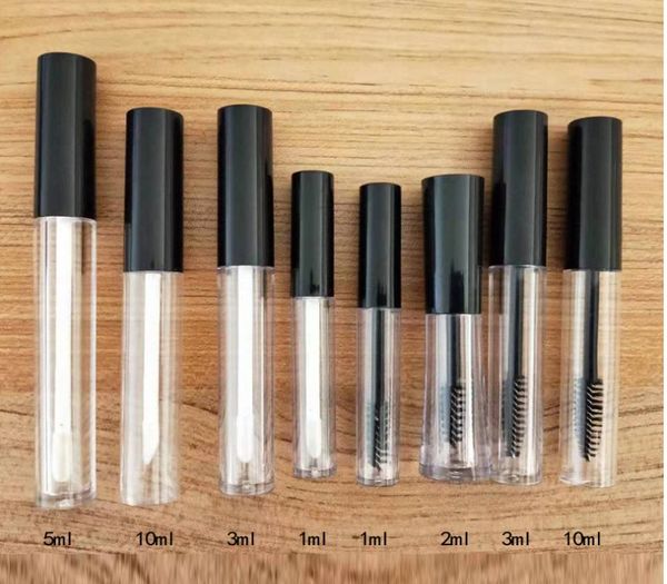 2pcs Empty Eyelashes Tube Eyelash Cream Bottle Mascara Tube Container Mascara Transparent Empty Eyelashes Container Vials