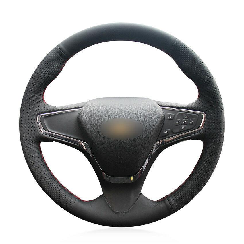 For Chevrolet Cruze 2015 Volt car steering wheel cover black artificial leather