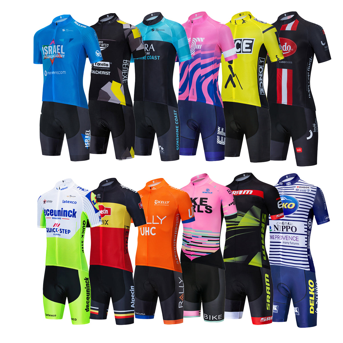 Cycling Jersey Set 2020 Tour De France Team Men-Women Summer cycling Clothing MTB bike Jersey bib shorts kit Ropa Ciclismo