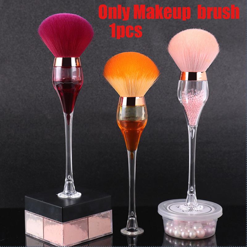 New Single Wine Glass Shape Loose Powder Makeup Brush Fashion Beauty Tool Soft Fiber Makeup Tool Brush