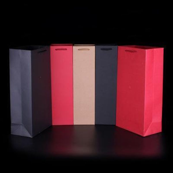 Cheapest!!! Red Wine bottle Packing Bag with handle wine bottle gift Hand Bags 9.5*9*35cm custom logo