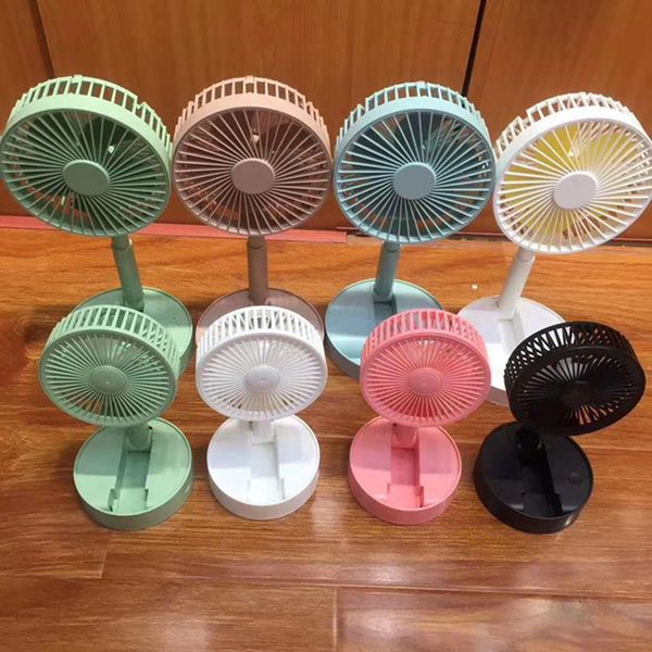 Portable Foldable Fan Oscillating Battery Operated Fan USB Desk Fan for Outdoor Camping Home Office Party Supplies Sea Shipping IIA146