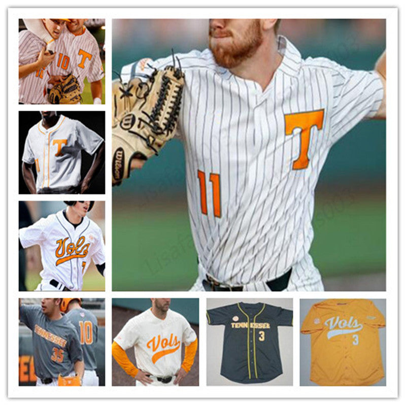 College Baseball stitched Jersey Tennessee Volunteers Todd Helton Yan Gomes Matt Duffy Eric Gilliam Alex Sosnowski Reed Fell Mens youth