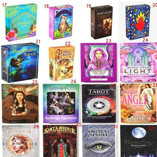 Oracle Cards Deck English Mysterious Fate Divination Tarot Cards Board Games Women Family Holiday Party Playing Cards Fun Card Games Eazrn