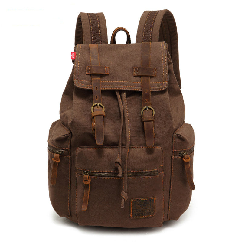 New Fashion Men&#039;s Backpack Vintage Canvas Backpack School Bag Men&#039;s Travel Bags Large Capacity Travel Laptop Backpack Bag