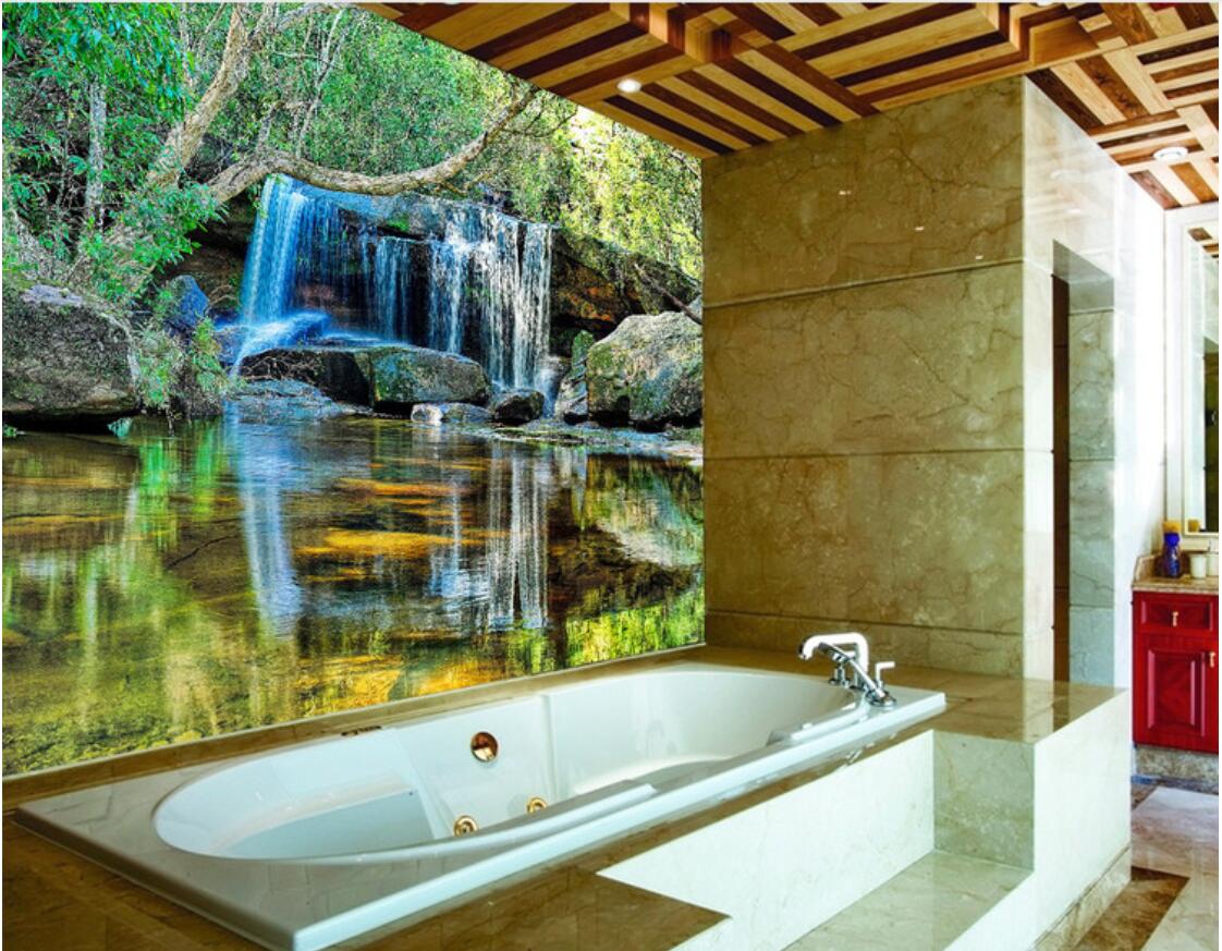 3d wallpaper Interior decoration Custom wall Small stream water waterfall background wall decorative painting murals wallpaper for walls 3 d