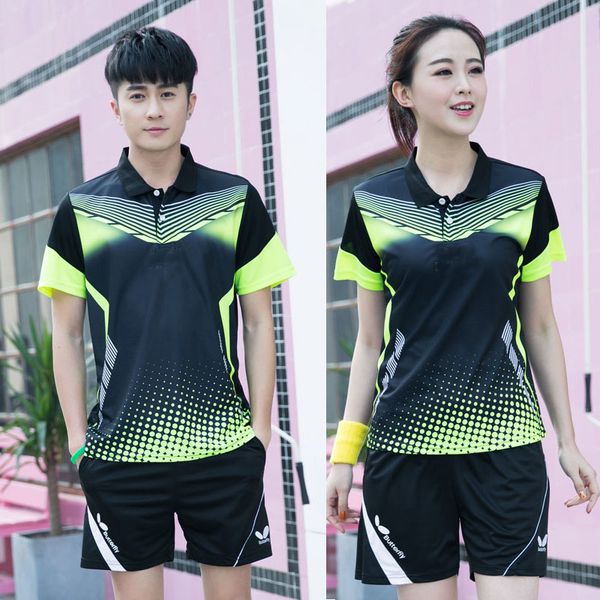 Running Sportswear Quick Dry breathable badminton shirt,Women-Men table tennis clothes team training short sleeve T Shirts