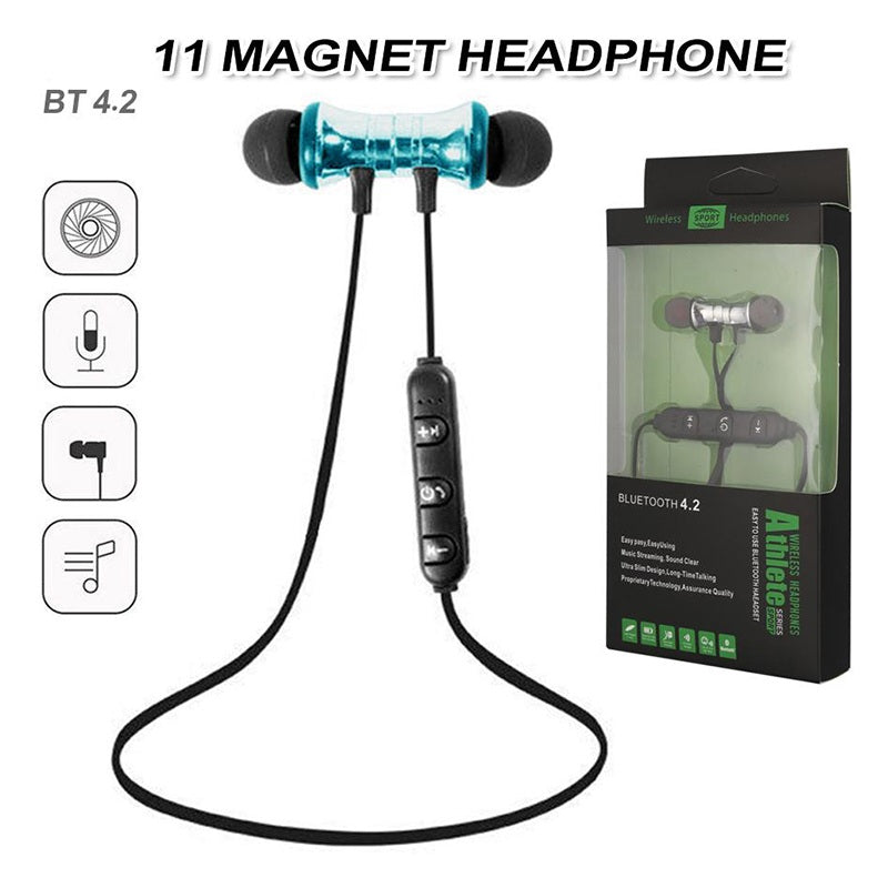 XT11 Bluetooth Headphones Magnetic Wireless Running Sport Earphones Headset BT 4.2 with Mic Earbud For Smartphones