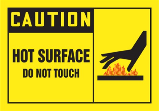 500pcs-lot 114x76mm CAUTION HOT SURFACE DO NOT TOUCH self-adhesive paper lable sticker, Item No. CA11