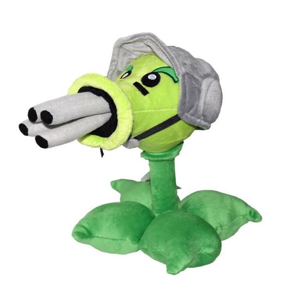 Plants Vs Zombies Plush Gatling Peashooter Doll 28cm-11Inch Tall