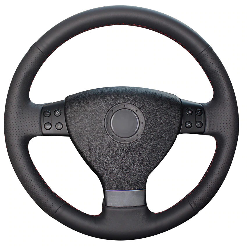 Black Synthetic Leather Car Steering Wheel Cover for Volkswagen Golf 5 Mk5 VW Passat B6 Jetta 5 Mk5 Tiguan 2007-2011