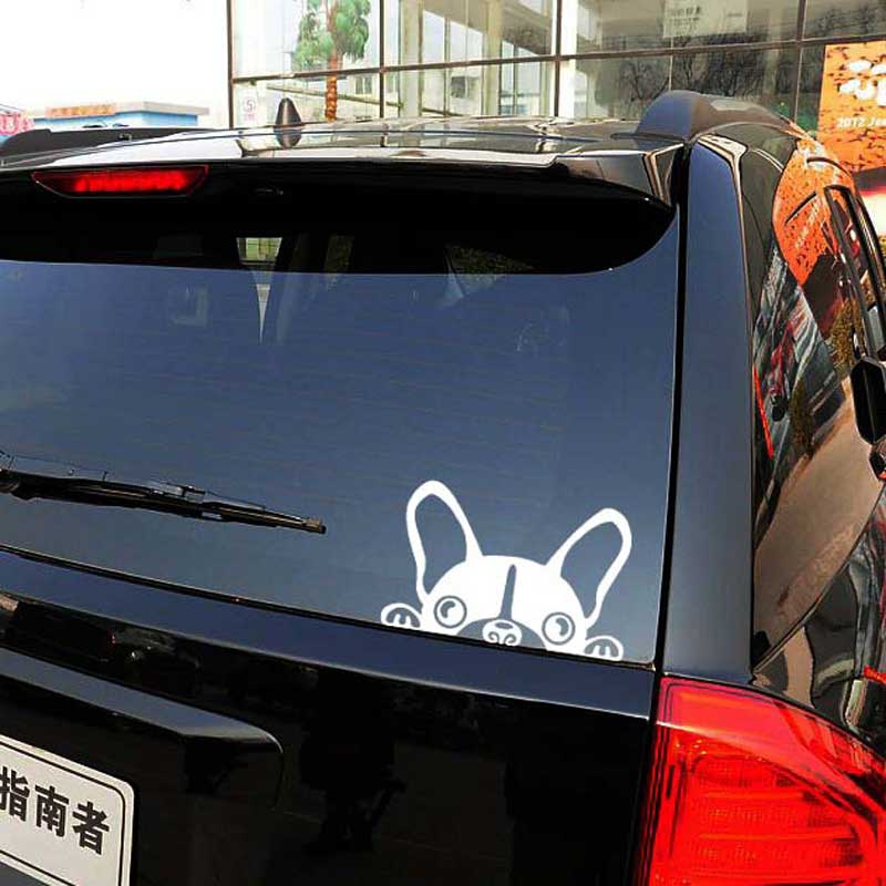 Cute Dog Car Sticker Door Rear Cover Scratches Reflective Decal Sticker