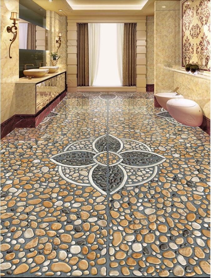 3d pvc flooring custom photo wall paper 3D floor painting three-dimensional pebbles 3d wall murals wallpaper for walls 3 d