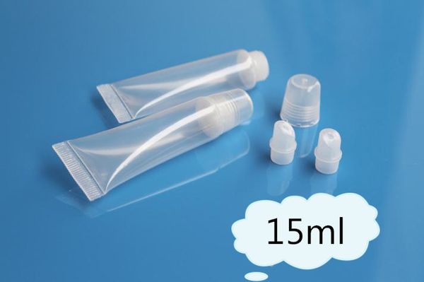 Free Shipping 15ml empty lipstick tube,lip balm hose,squeeze bottle,plastic tube,Lip Gloss Tube container empty bottle SN2700