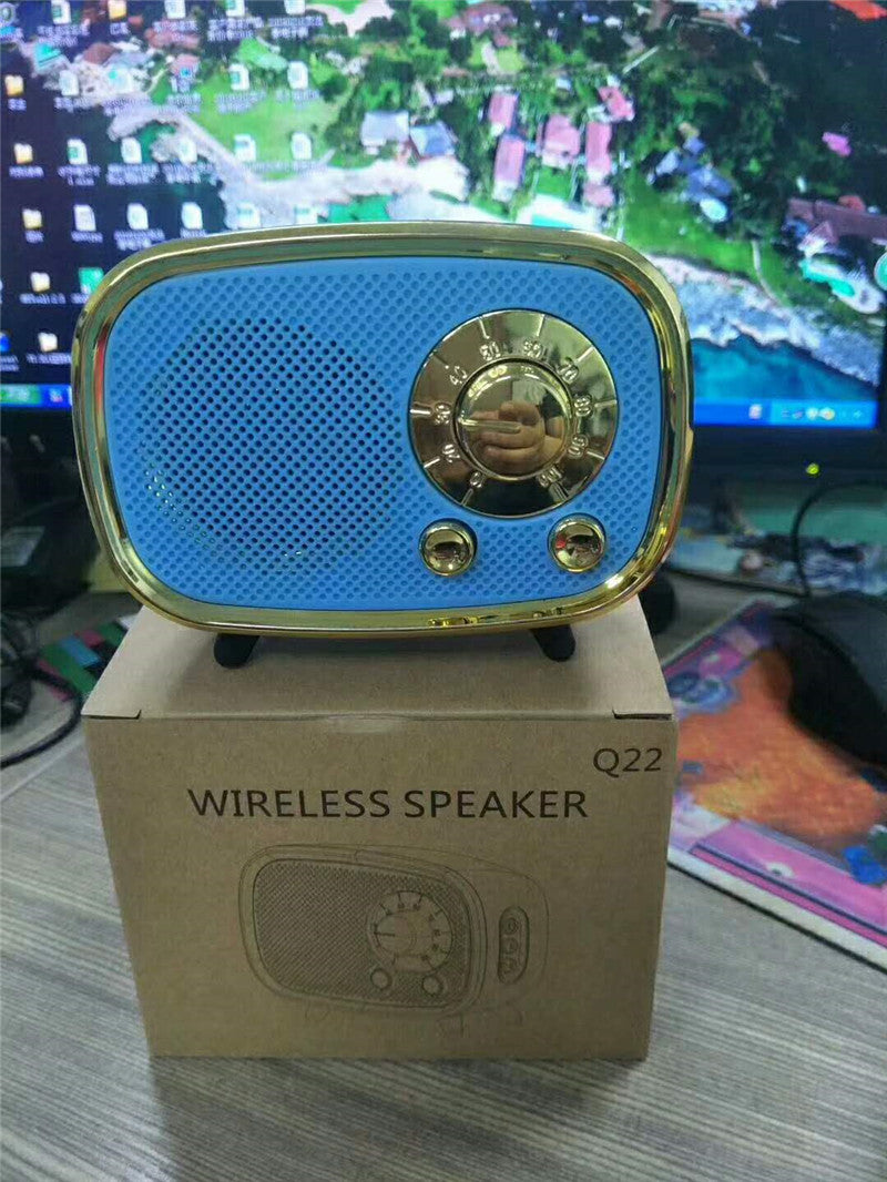 Q22 Portable Speakers Retro Mini Vintage Wireless Bluetooth Speaker outdoor wireless with USB and card gift audio