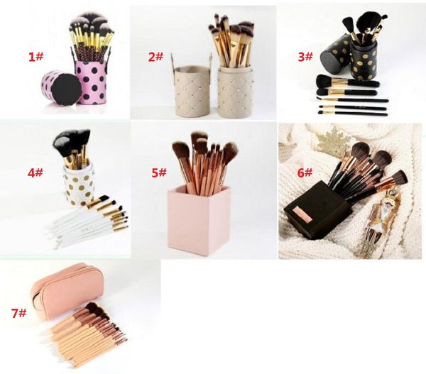 Makeup Brush Set 8 styles Cosmetics Brushes+cyder Eyeshadow Face Gold point Multipurpose Beauty Cosmetic Tool Brushes DHL shipping